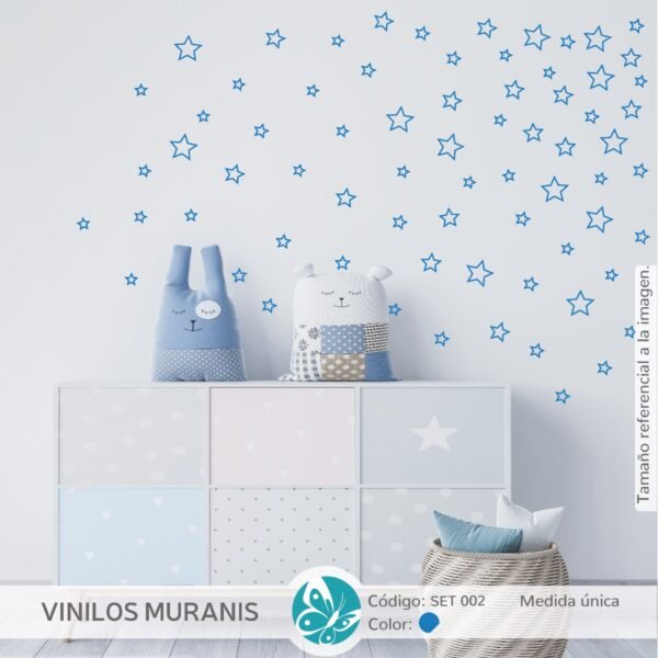 set 002 Set de estrellas en vinilo decorativo SET 001