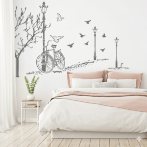 VINILO DECORATIVO FLORAL PASEO URBANO VINTAGE DOR 001