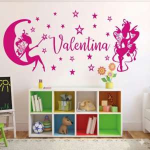 Vinilo Decorativo Hadas Mágicas en la Luna