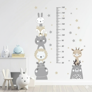 Vinilo Decorativo Medidor de Estatura Animales Nórdicos Vinilo Decorativo Medidor de Estatura Animales Nórdicos