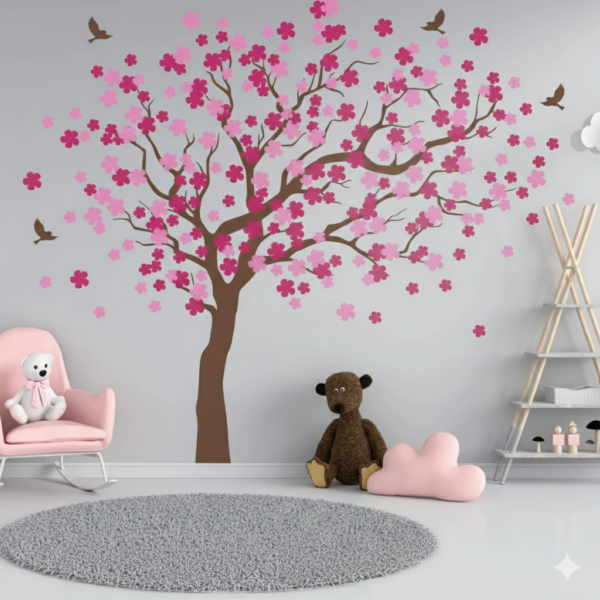 Vinilo decorativo árbol sakura frondoso Vinilo decorativo árbol sakura frondoso