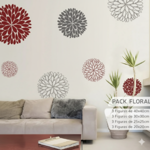 Vinilo decorativo Pack Floral Mandalas