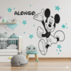 Vinilo decorativo mickey mouse nombre y estrellas