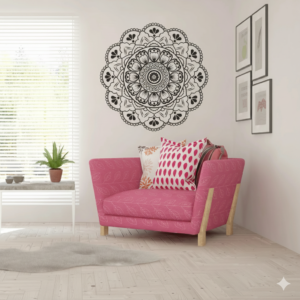 VINILO DECORATIVO  MANDALA DE ENCAJE MAN 007