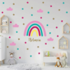Vinilo de Pared Arcoíris con Estrellas