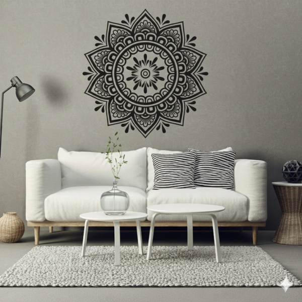 VINILO DECORATIVO MANDALA  Impacto Floral MAN 015