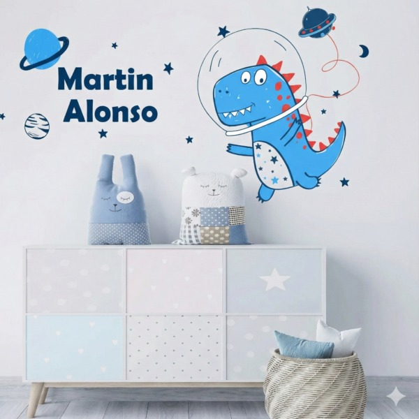 Vinilo Decorativo Astronauta Dino