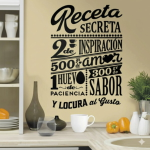 Vinilo decorativo cocina Receta secreta