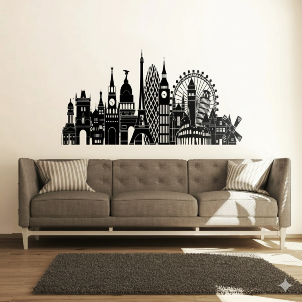 Vinilo decorativo SKYLINE DEL MUNDO