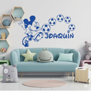 Vinilo decorativo Mickey Futbolista