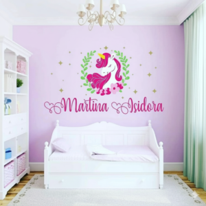 Vinilo Decorativo para Niña con Unicornio Mágico
