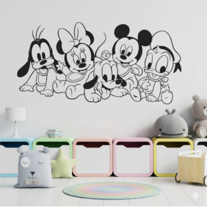 Vinilo decorativo mickey bebe y sus amigos