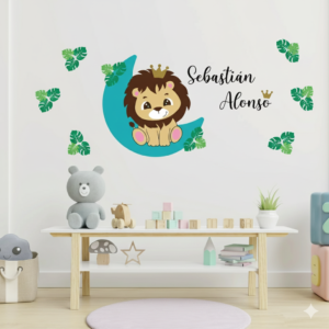 Vinilo Decorativo Rey León en la Luna