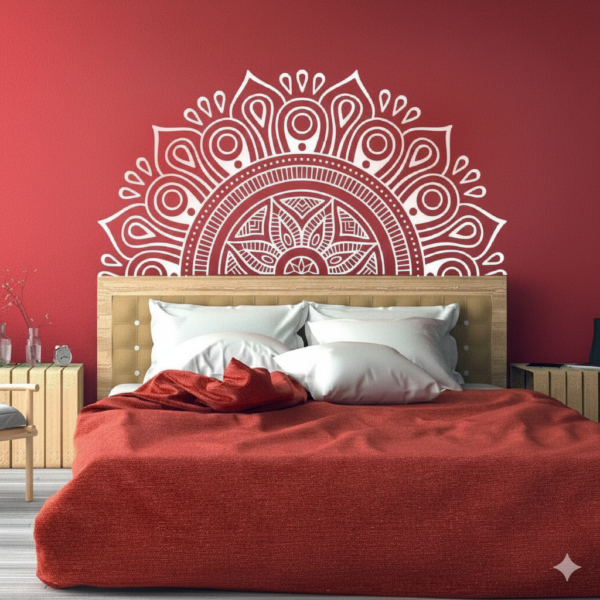 VINILO DECORATIVO MANDALA CABECERO RADIAL MAN 008M