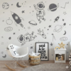 Vinilo Decorativo Astronauta y Planetas