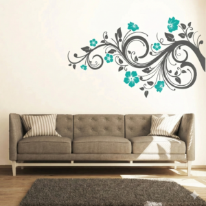 Vinilo decorativo Floral Bicolor