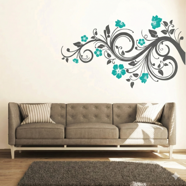 Vinilo decorativo Floral Bicolor