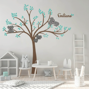 Vinilo decorativo árbolito de koalas