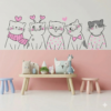 Vinilo decorativo PANDILLA DE GATITOS