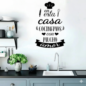 Vinilo Decorativo cocina  "COCINAMOS CON AMOR"