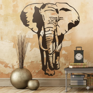Vinilo decorativo elefante frontal