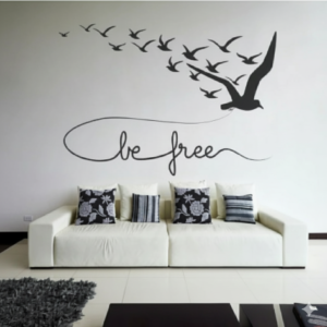 Vinilo decorativo aves libres