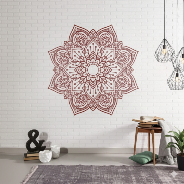 VINILO DECORATIVO MANDALA  ARTE ORNAMENTAL MAN 014