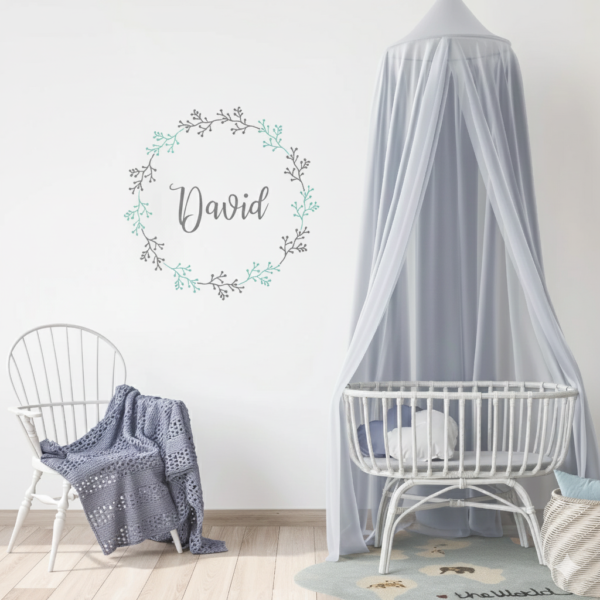 Vinilo Decorativo Corona de Flores