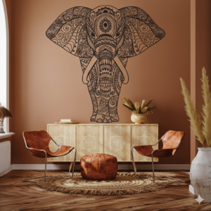 Vinilo decorativo mandala elefante