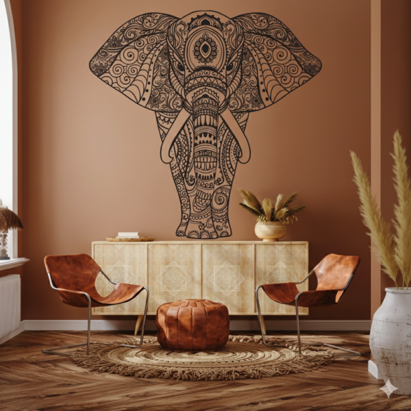 Vinilo decorativo mandala elefante