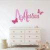 Vinilo Decorativo de Inicial con Mariposas