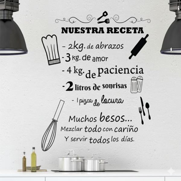 Vinilo decorativo cocina nuestra receta