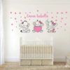 Vinilo decorativo de bebe trio de elefantitas Vinilo decorativo de bebe trio de elefantitas