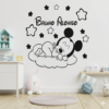 Vinilo decorativo Mickey bebe durmiendo en nube