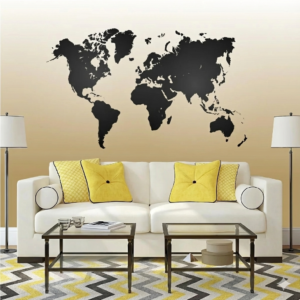 Vinilo decorativo Mapa mundi clasico