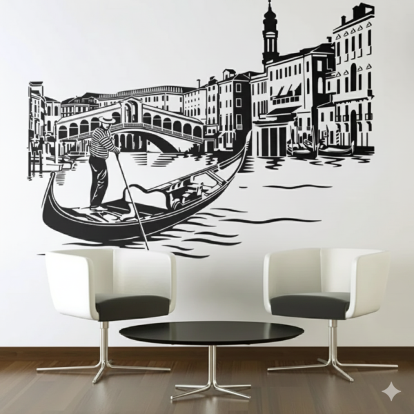 Vinilo decorativo PASEO EN GÓNDOLA