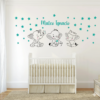 Vinilo decorativo de bebe trio de elefantitos Vinilo decorativo de bebe trio de elefantitos