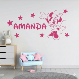 Vinilo decorativo MINNIE SALUDANDO