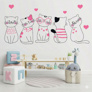 Vinilo decorativo GATITOS CON ESTILO