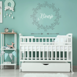 Vinilo Decorativo Corona de Hojitas