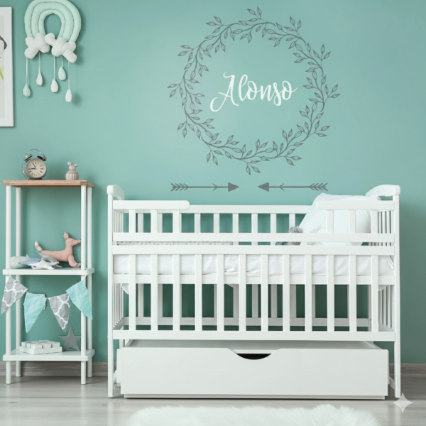 Vinilo Decorativo Corona de Hojitas