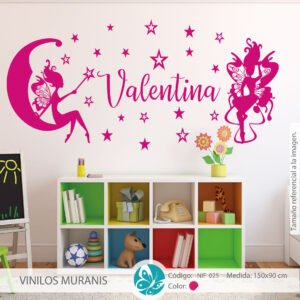 Vinilo Decorativo Elefante y Conejito Volando NIF 016
