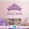 Vinilo Corona de Princesa Personalizada para Habitación Niña  PRIN 009