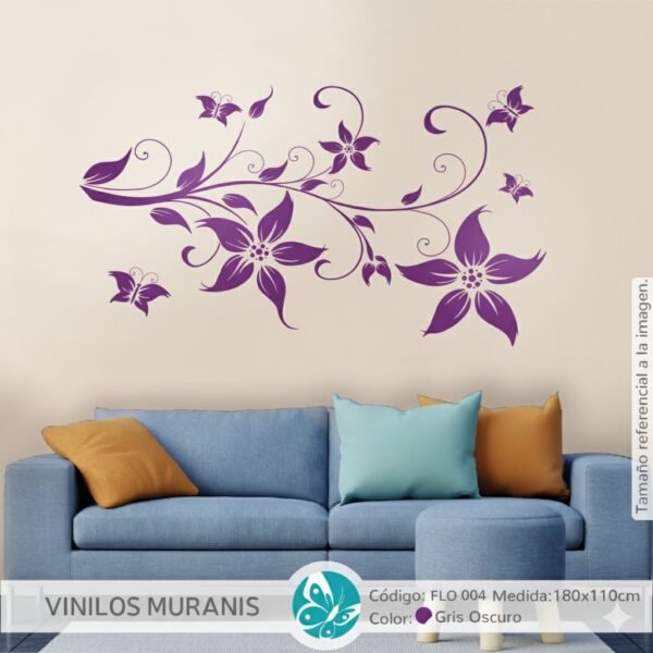 Vinilo decorativo Ramitas florales FLo 004