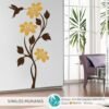 Vinilo decorativo Flor Vibrante Colibri FLO 008