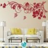 flo001 rojo Vinilo decorativo Enredadera Floral FlO 001