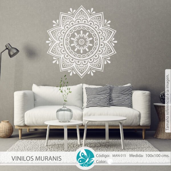 VINILO DECORATIVO MANDALA  Impacto Floral MAN 015
