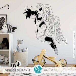 Vinilo Decorativo Elefante y Conejito Volando NIF 016